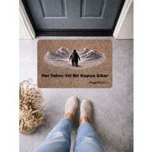 Bert Meşhur Penguen Temalı Kapı Önü Paspası Kaydırmaz Taban 70X45 Dijital Baskılı Paspas