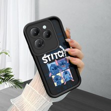 Ucuc Infinix Hot 40/40 Pro Uyumlu Siyah Silikon Şık Baskı Kılıf Darbeye Dayanıklı Kamera Korumalı