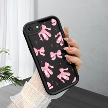 Ucuc iPhone 7/8/se 2020 2022 Uyumlu Siyah Silikon Şık Baskı Kılıf Darbeye Dayanıklı Kamera Korumalı