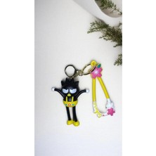 Famemus Accessory 3D Büyük Boy Sevimli Karakter Kara Kedi Anahtarlık ve Çanta Aksesuar