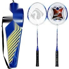 Calperia Unisex Çantalı Badminton Seti - Çiftli Oyun Için Mavi Renk