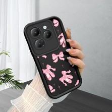 Ucuc Infinix Hot 40/40 Pro Uyumlu Siyah Silikon Şık Baskı Kılıf Darbeye Dayanıklı Kamera Korumalı