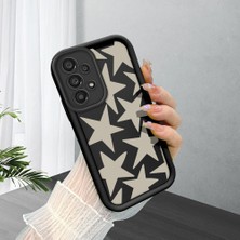 Ucuc Samsung Galaxy A33 Uyumlu Siyah Silikon Şık Baskı Kılıf Darbeye Dayanıklı Kamera Korumalı