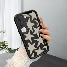 Ucuc Vivo Y31/Y21D Uyumlu Siyah Silikon Şık Baskı Kılıf Darbeye Dayanıklı Kamera Korumalı