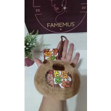 Famemus Accessory Lüsk Kaliteli Caypara Peluş Cüzdan Anahtarlık 12 cm