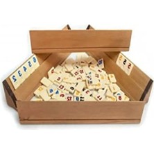 Calperia Büyük Boy Cilalı Ahşap Okey Takımı