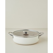 English Home Prego Cerawell Derin Tencere 20 cm Krem - Kahve