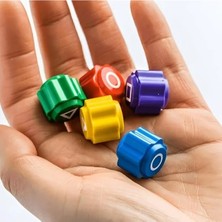 Calperia Geleneksel 5 Taş Oyun Seti - Premium Plastik Taşlar, 5 Renk