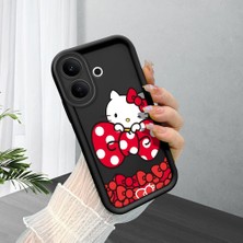 Ucuc Vivo V60 Lite 4g/5g Uyumlu Siyah Silikon Şık Baskı Kılıf Darbeye Dayanıklı Kamera Korumalı