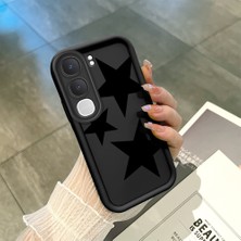 Ucuc Vivo Y31/Y21D Uyumlu Siyah Silikon Şık Baskı Kılıf Darbeye Dayanıklı Kamera Korumalı