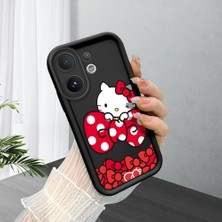 Ucuc Vivo V60 Uyumlu Siyah Silikon Şık Baskı Kılıf Darbeye Dayanıklı Kamera Korumalı