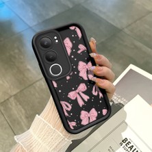 Ucuc Vivo Y29 5g Uyumlu Siyah Silikon Şık Baskı Kılıf Darbeye Dayanıklı Kamera Korumalı
