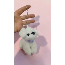 Famemus Accessory Peluş Köpek Çanta Süsü Aksesuar Anahtarlık BOYUT:16CM Büyük Boy