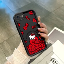 Ucuc iPhone 7/8/se 2020 2022 Uyumlu Siyah Silikon Şık Baskı Kılıf Darbeye Dayanıklı Kamera Korumalı