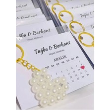 Incili Kalpli Hediyelik Anahtarlık Söz/nişan/nikah/doğum Günü/kına 20 Adet
