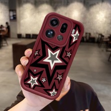 Ucuc Oppo Find X9 Pro 5g Uyumlu Darbeye Dayanıklı Kamera Korumalı Bordo Silikon Baskı Desenli Kılıf