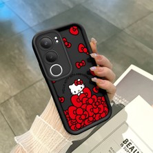 Ucuc Vivo Y19S 4G/Y19S Pro Uyumlu Siyah Silikon Şık Baskı Kılıf Darbeye Dayanıklı Kamera Korumalı