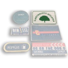 Cam Etiket Seti, Tempra, Tipo Uno, Doğan ve Şahin Için 5 Parça