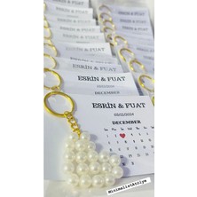 Incili Kalpli Hediyelik Anahtarlık Söz/nişan/nikah/kına/düğün/doğum Günü Hatırası 20 Adet