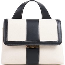 Ted Baker %60 Poliüretan, %40 Pamuk Bej - Siyah Kadın Çapraz Çanta TBSS26FBAG038