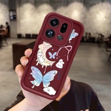Ucuc Oppo Find X9 Pro 5g Uyumlu Darbeye Dayanıklı Kamera Korumalı Bordo Silikon Baskı Desenli Kılıf