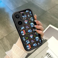 Ucuc Vivo X200 Fe Uyumlu Siyah Silikon Şık Baskı Kılıf Darbeye Dayanıklı Kamera Korumalı