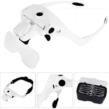 Ata Store -Şarjlı Gözlük Büyüteç Çalışma Büyüteci 5 Lensli 9892B2C ( Lisinya )