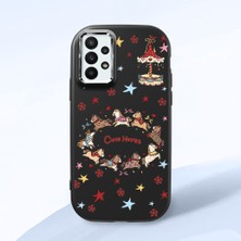 Ucuc Samsung Galaxy A23 4g/5g Uyumlu Darbe Emici Kamera Korumalı Siyah Silikon Özel Baskı Desenli Kılıf