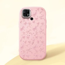 Ucuc Xiaomi Redmi 10C Uyumlu Darbe Emici Kamera Korumalı Pembe Silikon Özel Baskı Desenli Kılıf