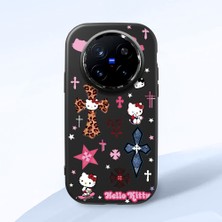 Ucuc Vivo X200 Pro Uyumlu Darbe Emici Kamera Korumalı Siyah Silikon Özel Baskı Desenli Kılıf