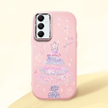 Ucuc Samsung Galaxy A05S Uyumlu Darbe Emici Kamera Korumalı Pembe Silikon Özel Baskı Desenli Kılıf