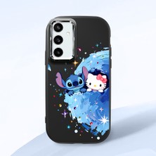 Ucuc Samsung Galaxy S23 Fe Uyumlu Darbe Emici Kamera Korumalı Siyah Silikon Özel Baskı Desenli Kılıf