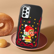 Ucuc Samsung Galaxy A23 4g/5g Uyumlu Darbe Emici Kamera Korumalı Siyah Silikon Özel Baskı Desenli Kılıf