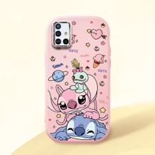 Ucuc Samsung Galaxy A51 4g Uyumlu Darbe Emici Kamera Korumalı Pembe Silikon Özel Baskı Desenli Kılıf