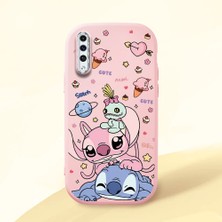Ucuc Samsung Galaxy A50/A50S/A30S Uyumlu Darbe Emici Kamera Korumalı Pembe Silikon Baskı Desenli Kılıf