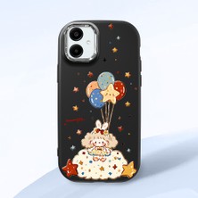 Ucuc Samsung Galaxy A06 4g Uyumlu Darbe Emici Kamera Korumalı Siyah Silikon Özel Baskı Desenli Kılıf