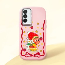 Ucuc Samsung Galaxy A26 Uyumlu Darbe Emici Kamera Korumalı Pembe Silikon Özel Baskı Desenli Kılıf