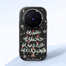 Ucuc Vivo X300 Pro Uyumlu Darbe Emici Kamera Korumalı Siyah Silikon Özel Baskı Desenli Kılıf