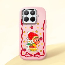 Ucuc Xiaomi 15T Pro Uyumlu Darbe Exiaomici Kamera Korumalı Pembe Silikon Özel Baskı Desenli Kılıf