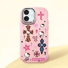 Ucuc iPhone 17 Uyumlu Darbe Emici Kamera Korumalı Pembe Silikon Özel Baskı Desenli Kılıf