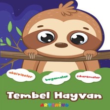 WebMediCode Şekilli Hayvanlar Serisi - Tembel Hayvan Aktivite Boyama Çıkartma Kitabı