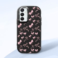 Ucuc Samsung Galaxy A25 Uyumlu Darbe Emici Kamera Korumalı Siyah Silikon Özel Baskı Desenli Kılıf