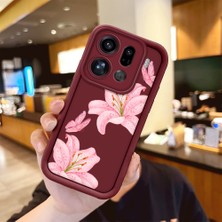 Ucuc Oppo Find X9 Pro 5g Uyumlu Darbeye Dayanıklı Kamera Korumalı Bordo Silikon Baskı Desenli Kılıf