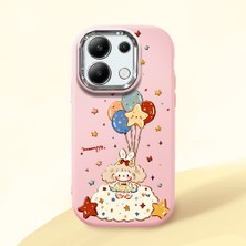 Ucuc Xiaomi Redmi Note 13 4g Uyumlu Darbe Emici Kamera Korumalı Pembe Silikon Özel Baskı Desenli Kılıf