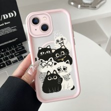 Ucuc iPhone 14 Plus Uyumlu Manyetik Halkalı Yarı Sayda Mat Kamera Koruma Anti-Darbe Silikon Kılıf