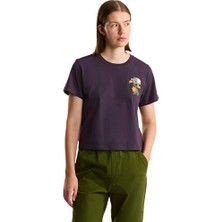 The North Face W Flora Embro Regular Kadın Outdoor Tişörtü NF0A8G9QG5O1MOR