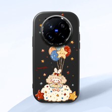Ucuc Vivo X200 Pro Uyumlu Darbe Emici Kamera Korumalı Siyah Silikon Özel Baskı Desenli Kılıf