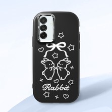 Ucuc Samsung Galaxy A26 Uyumlu Darbe Emici Kamera Korumalı Siyah Silikon Özel Baskı Desenli Kılıf