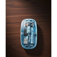 Pileli Store Pilelistore  Bluetooth 5.2 Destekli Mavi Pilli Kablosuz Mouse