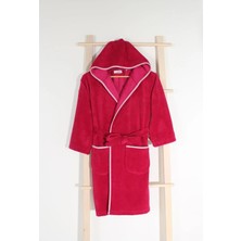 Ellia Soft Prenses Kapüşonlu Biyeli Çocuk Bornozu Hipoalerjenik Soft Hızlı Kuruyan